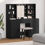 vidaXL 3-delige Kaptafel Set Zwart Geengineerd Hout, Huis en Inrichting, Verzenden, Nieuw