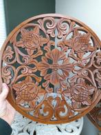 Beeld, Natuurlijke ronde wanddecoratie met symboliek - 40 cm