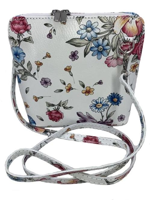 Bloem Vera Pelle Italiaans leren schoudertasje (rits rondom), Handtassen en Accessoires, Portemonnees, Verzenden