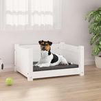 vidaXL Hondenbed Wit 55,5x45,5x28 cm Massief grenenhout, Dieren en Toebehoren, Honden-accessoires, Verzenden, Nieuw