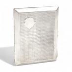 Art Deco sterling silver cigarette or card case engine