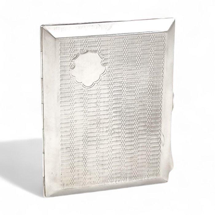 Art Deco sterling silver cigarette or card case engine, Antiek en Kunst, Antiek | Zilver en Goud