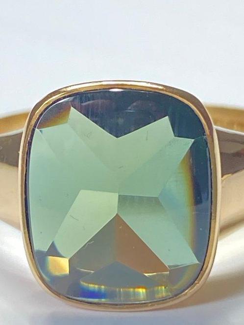 Zonder Minimumprijs - Ring - 18 karaat Geel goud Spinel, Handtassen en Accessoires, Ringen