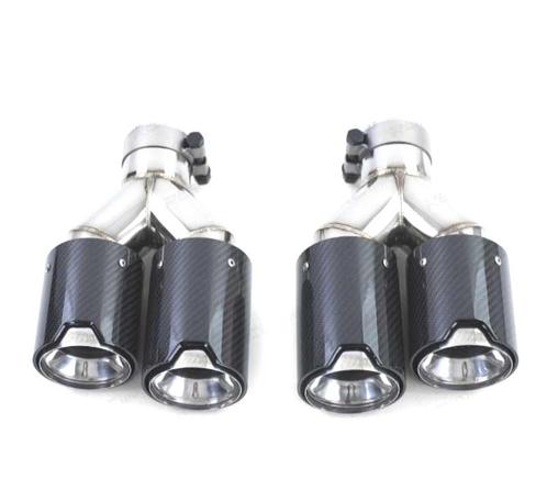 EMBOUT DÉCHAPPEMENT BMW LOOK M PERFORMANCE CHROMÉ CARBONE, Auto-onderdelen, Carrosserie, Verzenden