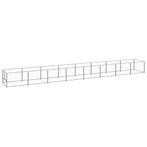 vidaXL Hondenkennel 8 m² staal zilverkleurig, Dieren en Toebehoren, Verzenden, Nieuw