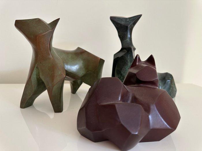 Juan García Ripollés (1932) - sculptuur, 3 esculturas perro, Antiek en Kunst, Antiek | Overige Antiek