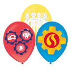 Brandweerman Sam Ballonnen 27,5cm 6st, Verzenden, Nieuw