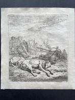Karel Dujardin (1622-1678) - Due cani che dormono per terra, Antiek en Kunst