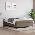 vidaXL Sommier à ressorts de lit Taupe 140x200 cm Tissu