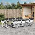 vidaXL 15-delige Tuinset met kussens textileen wit, Tuin en Terras, Tuinsets en Loungesets, Verzenden, Nieuw, Tuinset