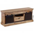 vidaXL Tv-meubel met 2 schuifdeuren 110x30x45 cm massief, Huis en Inrichting, Kasten |Televisiemeubels, Verzenden, Nieuw