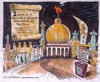 Pentekening Amerika - Islamitisch geweld (lijst optie), Verzenden