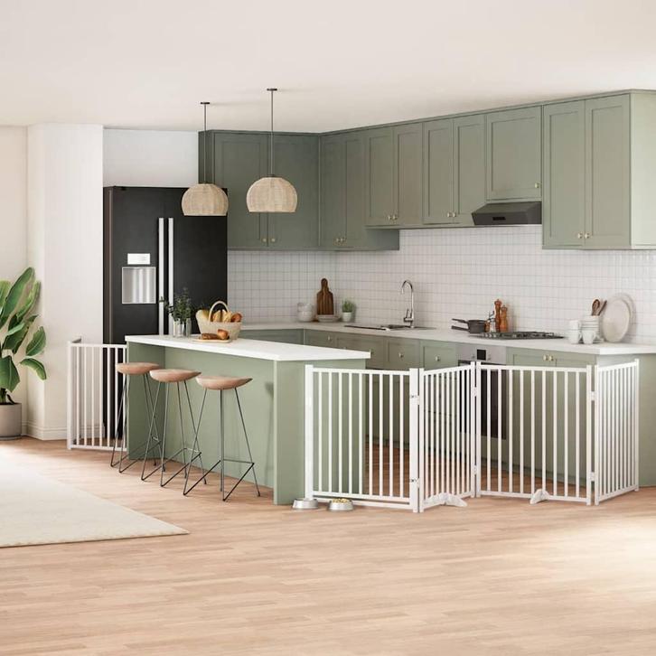 vidaXL Hondenhek inklapbaar met deur 10 panelen 800cm, Dieren en Toebehoren, Hondenbenches, Nieuw, Verzenden