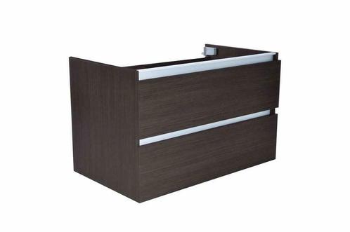 Vision onderkast+2 laden 80x46 houtnerf grijs, Huis en Inrichting, Badkamer | Badkamermeubels, Ophalen of Verzenden