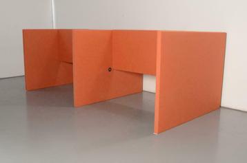 Officenow scheidingswand, oranje, 382 x 170 x 124 cm, ges...