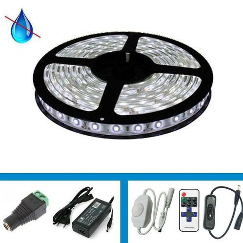 LED Strip - 5 meter - Complete set - Kleur wit - LED type 5, Maison & Meubles, Lampes | Autre, Enlèvement ou Envoi