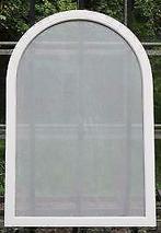pvc boograam , raam , chassis 97 x 144  houtnerf wit, Doe-het-zelf en Bouw, Nieuw, Kunststof, Raamkozijn, 75 tot 150 cm