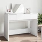 vidaXL Coiffeuse avec miroir blanc 100x45x76 cm, Maison & Meubles, Tables | Coiffeuses, Neuf, Verzenden