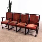 Vintage velours theaterbank opklapbaar | Brocante oude bios
