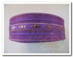 Lint Organza paars met gouddraad / m Lint Organza pa, Nieuw