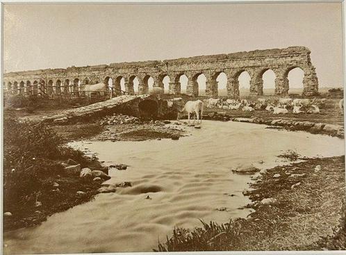 Roman School of Photography of mid-19th Century - Acquedotto, Antiquités & Art, Art | Dessins & Photographie