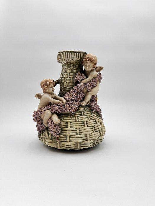 Ernst Wahliss - Vase - Biscuit de porcelaine - siervaas, Antiek en Kunst, Antiek | Glaswerk en Kristal