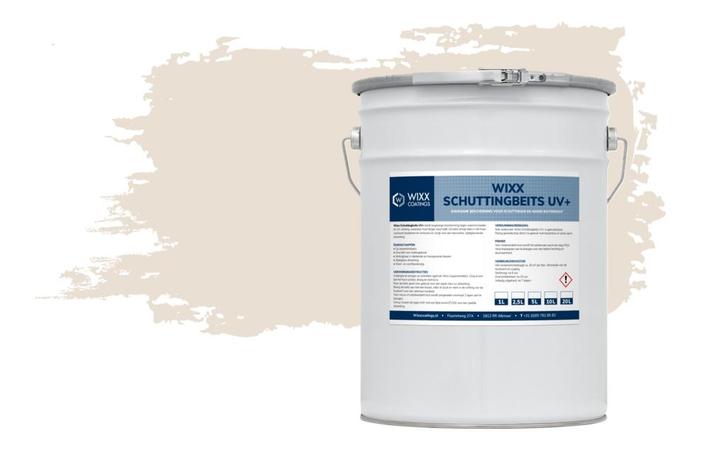 Wixx Schuttingbeits UV+ RAL 9001 | Crèmewit 5L, Doe-het-zelf en Bouw, Verf, Beits en Lak, Nieuw, Verzenden