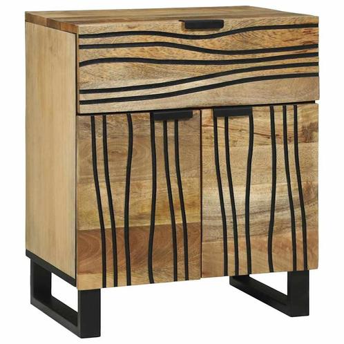 vidaXL Nachtkastje met lade Bruin 50 x 33 x 60 cm massief, Huis en Inrichting, Slaapkamer | Nachtkastjes, Nieuw, Verzenden