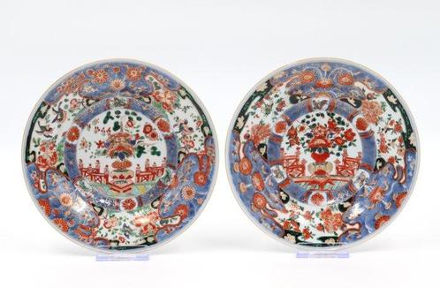Assiette (2) - Kangxi - Imari verte - Stanislas - Perfect, Antiek en Kunst, Antiek | Overige Antiek