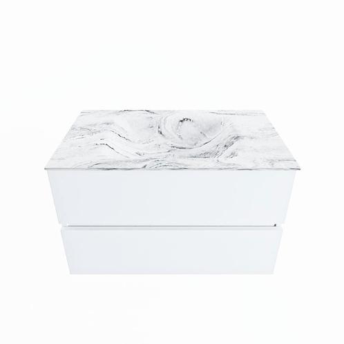 MONDIAZ VICA-DLUX 80cm badmeubel onderkast Talc 2 lades., Doe-het-zelf en Bouw, Sanitair, Overige typen, Nieuw, Ophalen of Verzenden