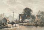 Jacobus Theodorus Abels (1803-1866) - Moonlit shipyard