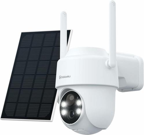 Draadloze beveiligingscamera op zonne-energie met bewegin..., TV, Hi-fi & Vidéo, Caméras de surveillance, Envoi