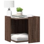 vidaXL Kattenbakkast 53x53x51 cm bewerkt hout bruin, Dieren en Toebehoren, Katten-accessoires, Verzenden, Nieuw