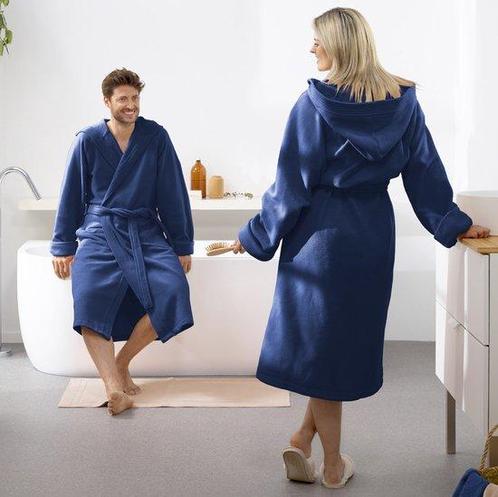 Tweedekans | Moodit Badjas Reese, Marineblauw - L - Unisex -, Kleding | Dames, Badmode en Zwemkleding, Ophalen of Verzenden