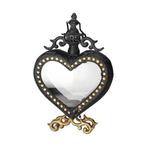 Lantaarn - Glas, Metaal - Heart shaped candle holde