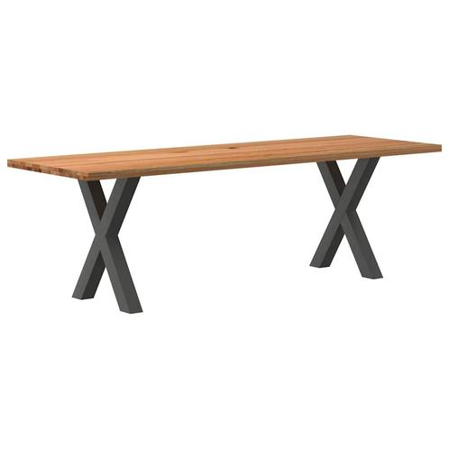 vidaXL Eettafel rechthoekig 240x80x74 cm massief eikenhout, Huis en Inrichting, Tafels | Eettafels, Nieuw, Verzenden