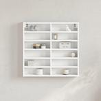 vidaXL Vitrinekast 60x8,5x58 cm bewerkt hout wit, Verzenden, Nieuw