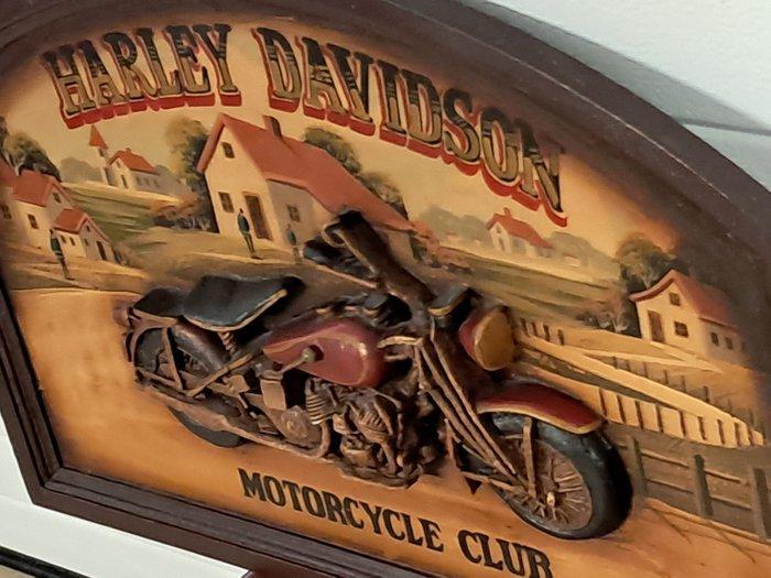 Panneau - Harley Davidson - club de motocyclettes - 61 cm -, Antiek en Kunst, Curiosa en Brocante