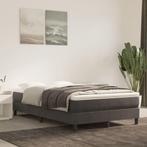 vidaXL Boxspring bed 120x200 cm fluweel donkergrijs, Verzenden