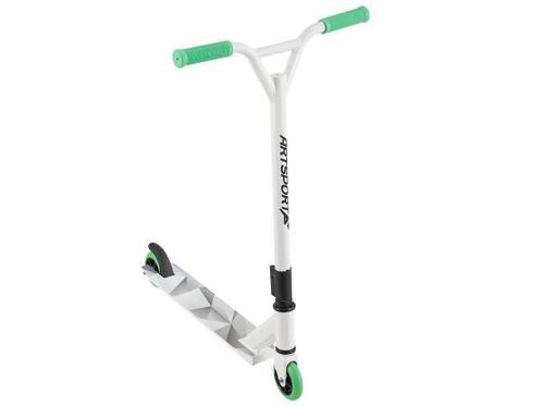 Veiling - Stuntstep Futuristisch in Wit Groen, Fietsen en Brommers, Steps, Gebruikt