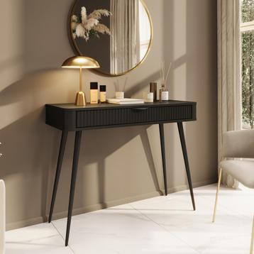 Kaptafel zwart Make-up tafel 100x38x78 cm 1 lades beschikbaar voor biedingen
