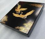 Doos - Lak, hout (Paulownia) - Box met kraanontwerp