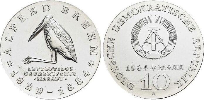Ar 10 Mark 1984 A duitse Demokratische Republik, Postzegels en Munten, Munten | Europa | Niet-Euromunten, België, Verzenden