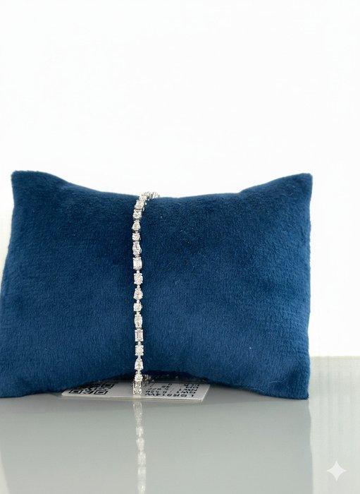 Armband - 14 karaat Witgoud - 2.38ct. tw. Diamant, Handtassen en Accessoires, Armbanden