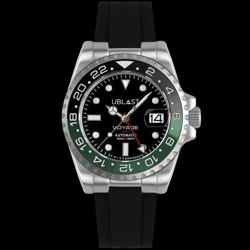 Ublast - Voyage Pro Diver GMT - Automatic Swiss -, Handtassen en Accessoires, Horloges | Heren
