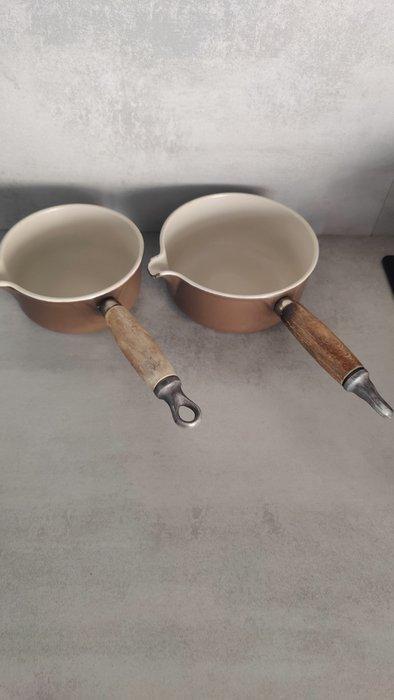 Le Creuset - Kookpottenset (2) - gietijzer, Antiquités & Art, Antiquités | Ustensiles de cuisine