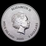 Niue. 2 Dollars 2022 Welsh Dragon, 1 Oz (.999) (Sans Prix de