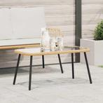 vidaXL Salontafel Bruin, Zwart 90 x 45 x 43 cm Poly Rattan,, Verzenden, Nieuw