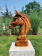 sculptuur, A rustic horse head - 40 cm - IJzer, Antiek en Kunst