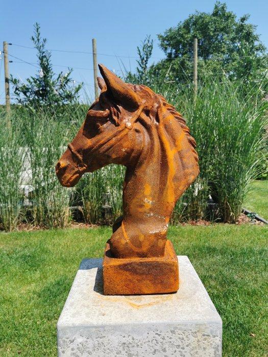 sculptuur, A rustic horse head - 40 cm - IJzer, Antiek en Kunst, Curiosa en Brocante